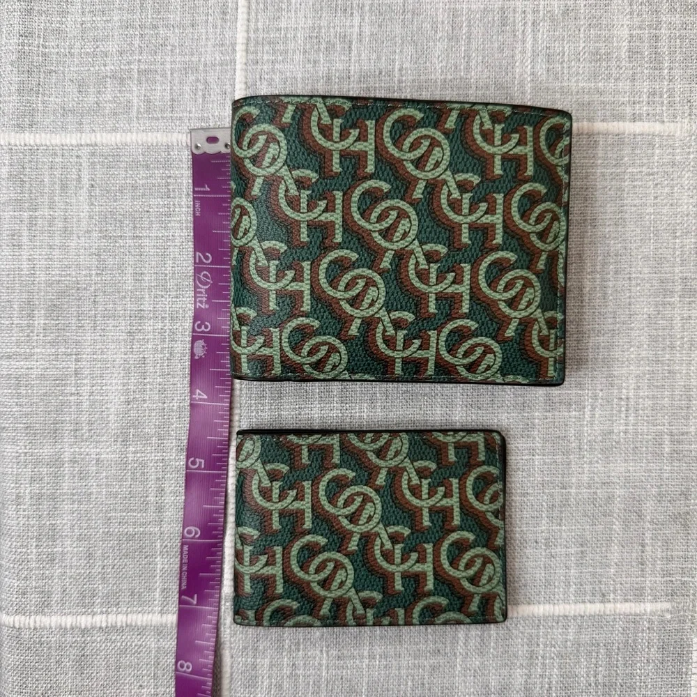 Coach‎ 3-In-1 Wallet In Signature Canvas Monogram Amazon Green NEW